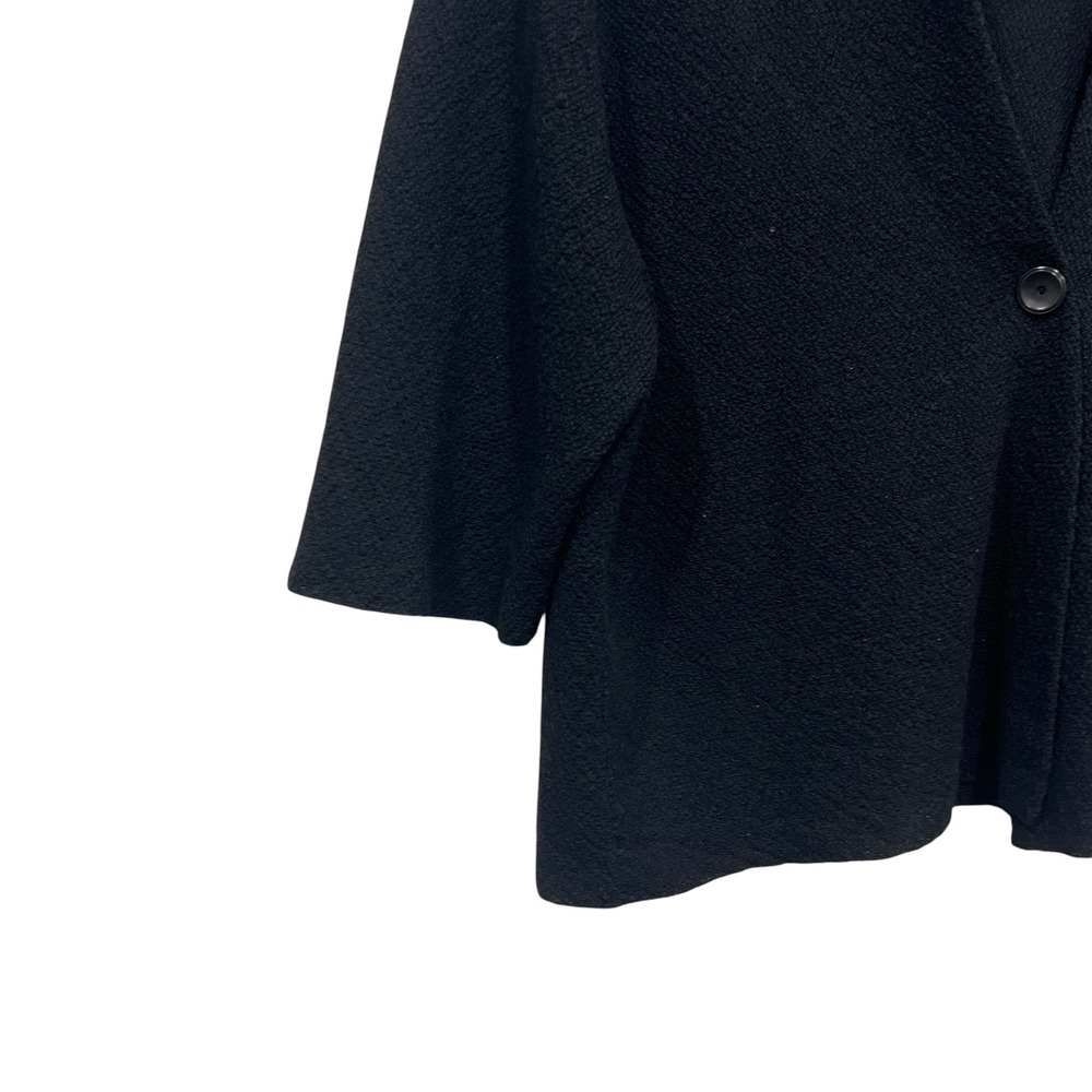 Eileen Fisher Petite Black Knit Wool Cardigan Sweater P L Bolero Shrug - Picture 6 of 8